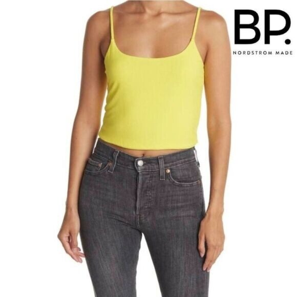 BP. Women's Ribbed Knit Crop Tank Top Spaghetti Strap Camisole NWT - Picture 1 of 4